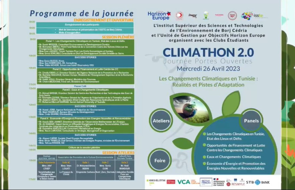 ISSTE 2023 :CLIMATHON 2.0 Les Changement Climatiques en Tunisie Réalités et Pistes d'Adaptation